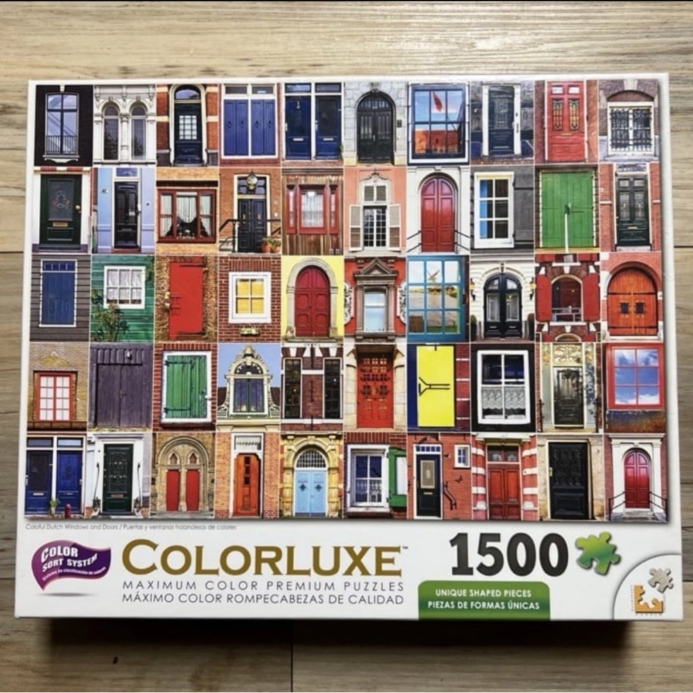 23x33 - “Colorful Dutch Windows & Doors” 1500 Piece Colorluxe Puzzle #3911
